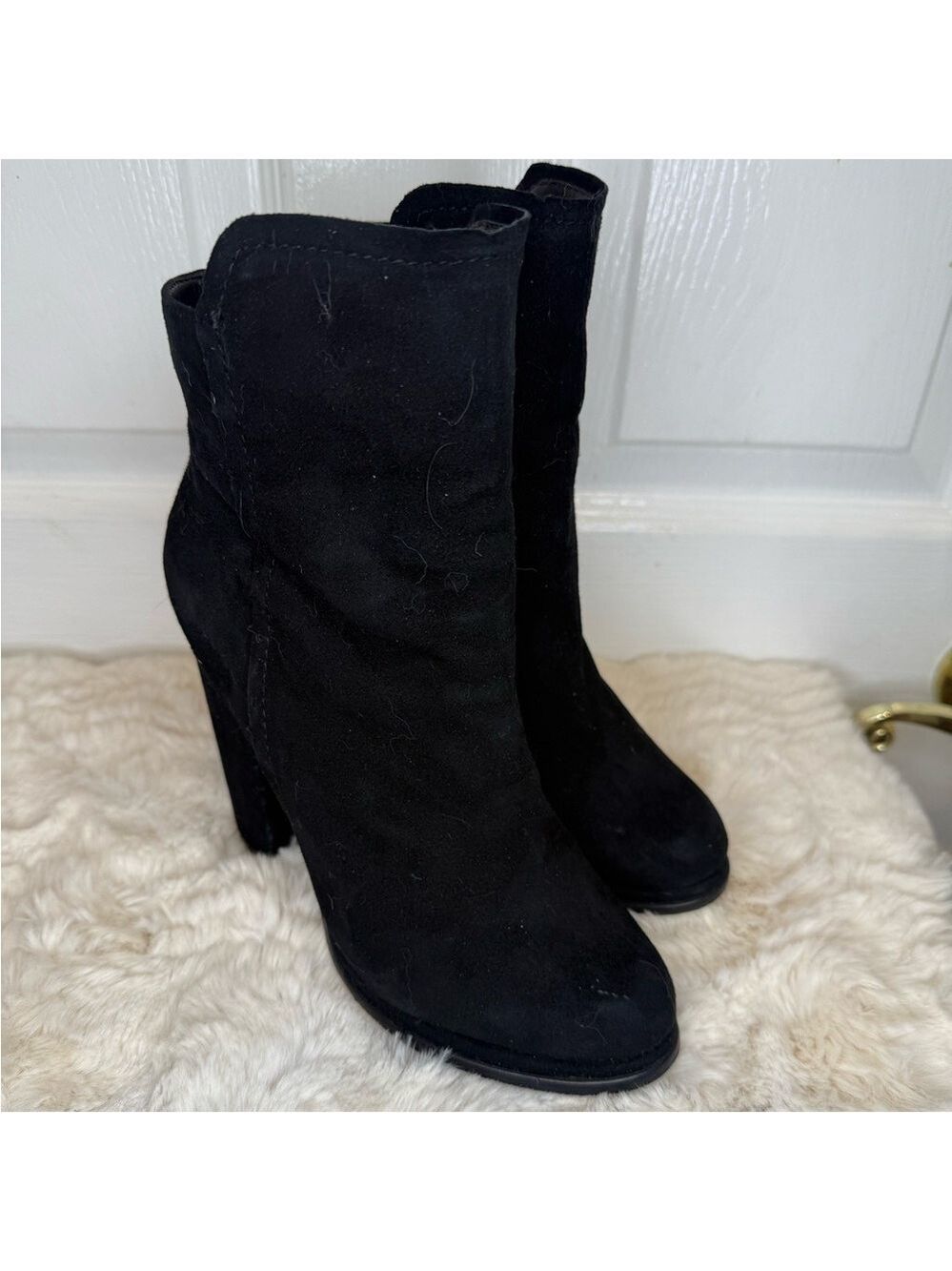 M4D3 WOMEN’S SUEDE HEELED HIGH LOW BOOTS